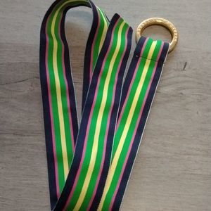 💕EUC Ralph Lauren 💗💙💚 ribbon belt 37” length